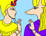 Dibuix Ramsès i Anubis pintat per julin