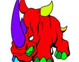 Dibuix Rinoceront II pintat per tomeu