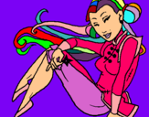 Dibuix Princesa ninja pintat per laura