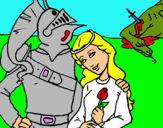 Dibuix Sant Jordi y la princesa pintat per JAN