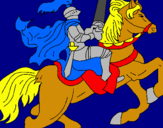 Dibuix Cavaller a cavall pintat per Gerard