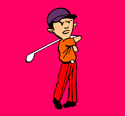 Dibuix Jugador de golf pintat per laura