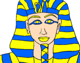 Dibuix Tutankamon pintat per maria 