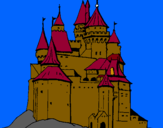 Dibuix Castell medieval pintat per ROC