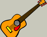 Dibuix Guitarra espanyola II pintat per arnau