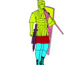 Dibuix Soldat romà  pintat per AINHOA