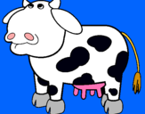 Dibuix Vaca pensativa pintat per clàudina