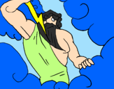 Dibuix Déu Zeus pintat per carlota g