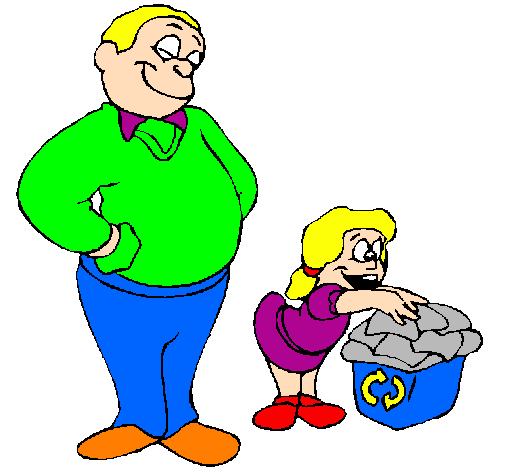 Pare i filla reciclant