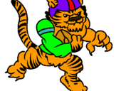 Dibuix Jugador tigre pintat per Ian gome perez