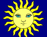 Dibuix Sol pintat per JUDITH ROURE GRIMA
