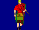 Dibuix Soldat romà  pintat per jordi