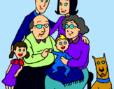 Dibuix Família pintat per marta  castro