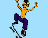 Dibuix Skateboard pintat per berta olot
