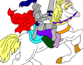 Dibuix Cavaller a cavall pintat per Aleix Castells Sorribes