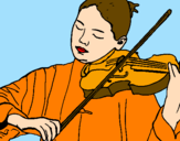 Dibuix Violinista  pintat per La vionselista