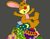 Dibuix Conill de Pasqua pintat per meritxell martí