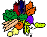 Dibuix verdures pintat per Eloi