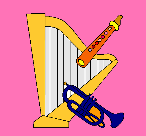Arpa, flauta i trompeta