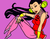 Dibuix Princesa ninja pintat per Sabina Francés