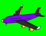 Dibuix Avió de passatgers  pintat per laura  vilamajo pique