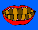 Dibuix Boca i dents pintat per NEREA RODRIGUEZ CAELLES