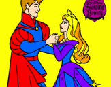 Dibuix Bella durment ballant amb el príncep pintat per alex.brase