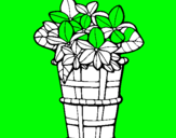 Dibuix Cistell amb flors 3 pintat per anna