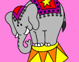 Dibuix Elefant actuant pintat per ARNAU