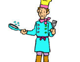 Dibuix Cuiner cuinant pintat per BNJKIOPÑKG````´JIKO .`B 