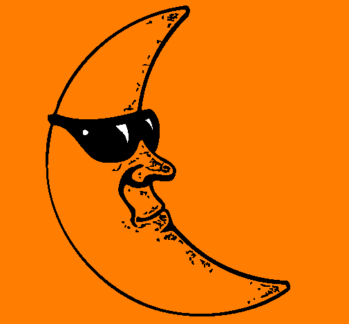 Lluna amb ulleres de sol