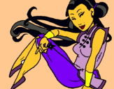 Dibuix Princesa ninja pintat per monica