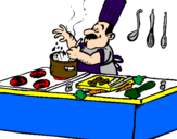 Dibuix Cuiner en la cuina pintat per marta catalan