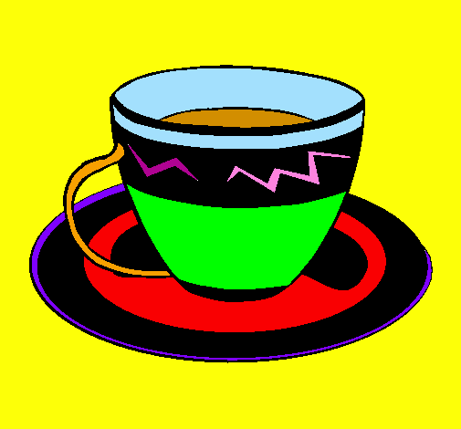 Dibuix Tassa de cafè pintat per Mar Justicia i Sandra 