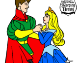 Dibuix Bella durment ballant amb el príncep pintat per alexandra
