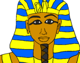 Dibuix Tutankamon pintat per joan miqel