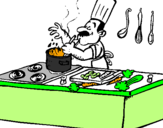 Dibuix Cuiner en la cuina pintat per Mario