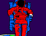 Dibuix Astronauta pintat per dilu