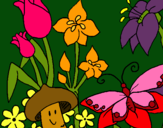 Dibuix Fauna i flora pintat per aina.a.s.g.