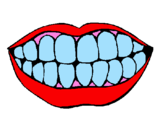 Dibuix Boca i dents pintat per nuria  moreno  peramarch