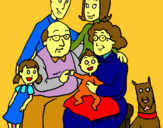 Dibuix Família pintat per MERI