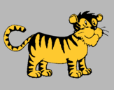 Dibuix Tigre pintat per DAVID RIBALTA