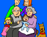 Dibuix Família pintat per Pere