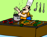 Dibuix Cuiner en la cuina pintat per pol
