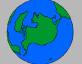 Dibuix Planeta Terra pintat per gerard defior trapero