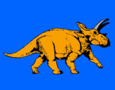 Dibuix Triceratops pintat per Anna