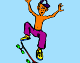 Dibuix Skateboard pintat per Llorenç