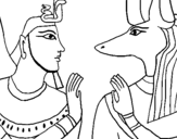 Dibuix Ramsès i Anubis pintat per bouba