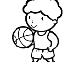 Dibuix Jugador de bàsquet pintat per carles