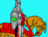 Dibuix Cavaller a cavall pintat per Rey Tom